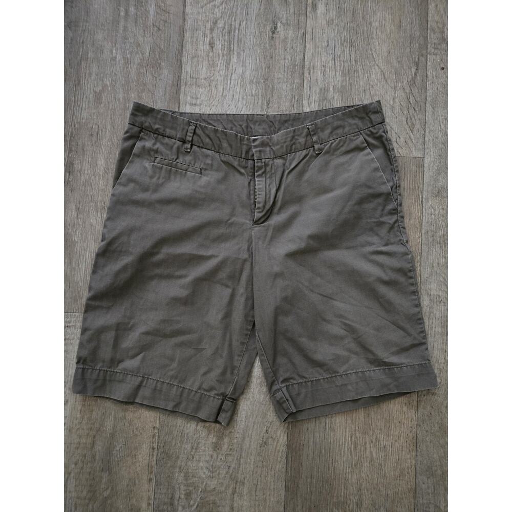 PATAGONIA Women's Size 8 Canvas Shorts Green Hiking Organic Cotton Long Gorpcore